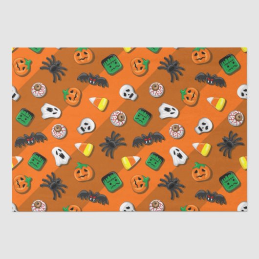 Halloween Spooky Candies Party Tissuepapier (Voorkant)