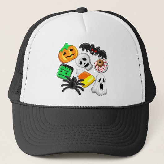 Halloween Spooky Candies Party Trucker Pet (Voorkant)