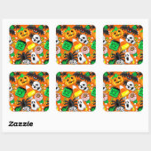 Halloween Spooky Candies Party Vierkante Sticker (Vel)