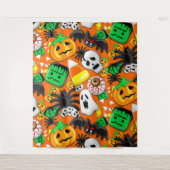 Halloween Spooky Candies Party Wandkleed (Voorkant)