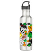 Halloween Spooky Candies Party Waterfles (Voorkant)