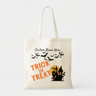 Halloween Spooky Canvas tas - Personaliseer