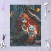 Halloween Spooky Cat and Fairy Fantasy Tissue Pap Tissuepapier (Craft)