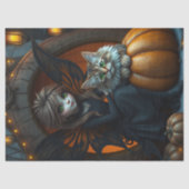 Halloween Spooky Cat en Fairy Fantasy Tissue Pap Tissuepapier (Voorkant)