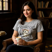 Halloween Spooky Cat Social Club Grappig Tri-Blend Shirt