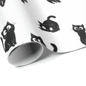 Halloween Spooky Cats Funny Pattern Cadeaupapier (Rol Hoek)