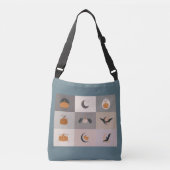Halloween Spooky Chic Canvas tas. Crossbody Tas (Voorkant)