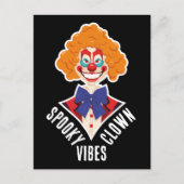Halloween Spooky Clown Vibes Creepy Circus Eenvoud Briefkaart (Voorkant)