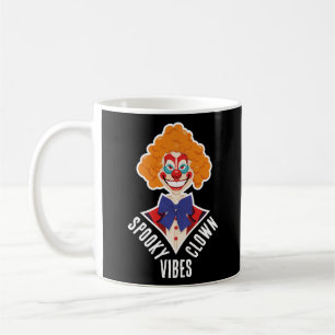 Halloween Spooky Clown Vibes Creepy Retro Circus Koffiemok