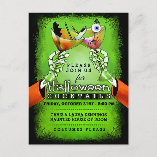 Halloween Spooky Cocktails Briefkaart (Voorkant)