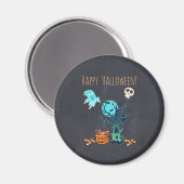 Halloween Spooky Creepy Ghost Bats Skulls & Snoep Magneet (Voorkant / Achterkant)