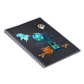 Halloween Spooky Creepy Ghost Bats Skulls & Snoep Notitieboek (Rechterzijde)