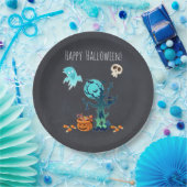 Halloween Spooky Creepy Ghost Bats Skulls & Snoep Papieren Bordje (Feest)