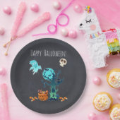 Halloween Spooky Creepy Ghost Bats Skulls & Snoep Papieren Bordje (Feest)