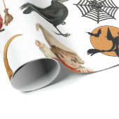  Halloween Spooky Creepy Pattern Gift Cadeaupapier (Rol Hoek)