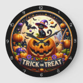 Halloween Spooky Cute Clock Grote Klok (Voorkant)