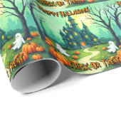 Halloween Spooky Cute Modern Collection Cadeaupapier (Rol Hoek)