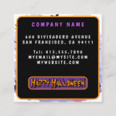Halloween Spooky Cute Popular Collection Vierkante Visitekaartje (Achterkant)