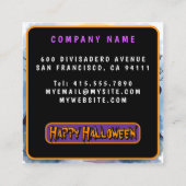 Halloween Spooky Cute Trendy Collection Vierkante Visitekaartje (Achterkant)