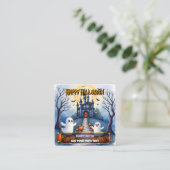 Halloween Spooky Cute Trendy Collection Vierkante Visitekaartje (Staand voorkant)