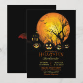 Halloween Spooky Dark Volle Maan Jack O Lantern Kaart (Voorkant / Achterkant)