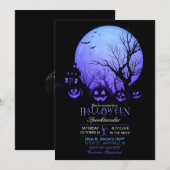 Halloween Spooky Dark Volle Maan Jack O Lantern Kaart (Voorkant / Achterkant)