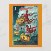  Halloween Spooky Devil Pompoen Briefkaart (Voorkant)