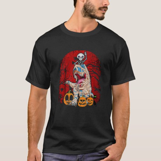 Halloween Spooky Dinosaur Skeleton 1 T-shirt (Voorkant)