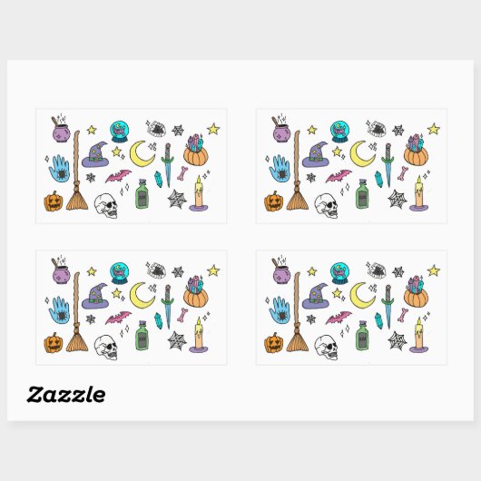 Halloween Spooky Doodle Stickers (Vel)