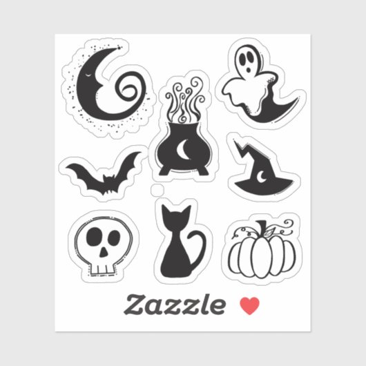 Halloween Spooky Doodles Sticker (Vel)