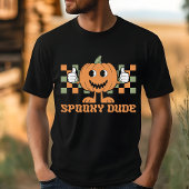 Halloween Spooky Dude Pumpkin Tri-Blend Shirt
