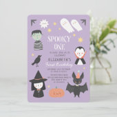 Halloween Spooky Een Eerste Verjaardag Kaart (Staand voorkant)