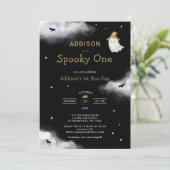 Halloween Spooky Een Eerste Verjaardag Kaart (Staand voorkant)