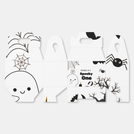 Halloween Spooky Een Eerste Verjaardagsfeest Bedankdoosjes (Ongevouwen)