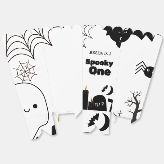 Halloween Spooky Een Eerste Verjaardagsfeest Bedankdoosjes (Ongevouwen)