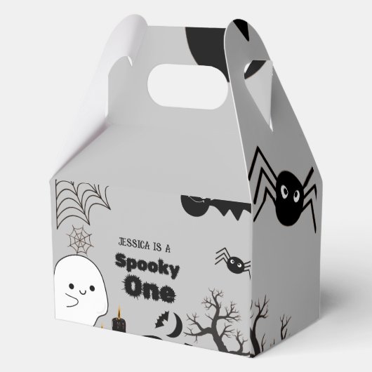 Halloween Spooky Een Eerste Verjaardagsfeest Bedankdoosjes (Voorkant)