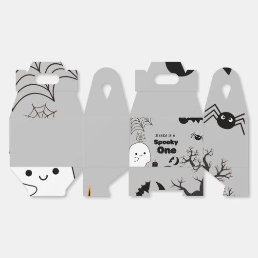 Halloween Spooky Een Eerste Verjaardagsfeest Bedankdoosjes (Ongevouwen)