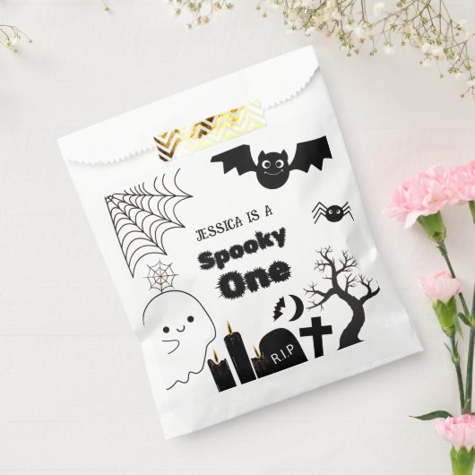 Halloween Spooky Een Eerste Verjaardagsfeest Bedankzakje (Gezegeld)