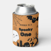 Halloween Spooky Een Eerste Verjaardagsfeest Blikjeskoeler (Blikje Voorkant)