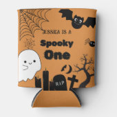 Halloween Spooky Een Eerste Verjaardagsfeest Blikjeskoeler (Voorkant)