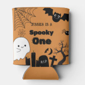 Halloween Spooky Een Eerste Verjaardagsfeest Blikjeskoeler (Achterkant)