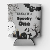 Halloween Spooky Een Eerste Verjaardagsfeest Blikjeskoeler (Voorkant)