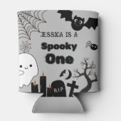 Halloween Spooky Een Eerste Verjaardagsfeest Blikjeskoeler (Achterkant)