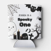 Halloween Spooky Een Eerste Verjaardagsfeest Blikjeskoeler (Achterkant)