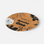 Halloween Spooky Een Eerste Verjaardagsfeest Papieren Bordje (Gekanteld)