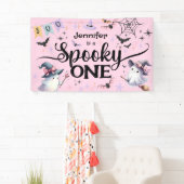 Halloween Spooky Een Schattige Spook 1e Verjaardag Spandoek (Insitu)