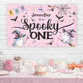 Halloween Spooky Een Schattige Spook 1e Verjaardag Spandoek