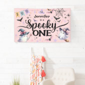 Halloween Spooky Een Schattige Spook 1e Verjaardag Spandoek (Insitu)