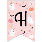 Halloween Spooky Een Schattige Spook 1e Verjaardag Vlaggetjes (Tweede vlag)