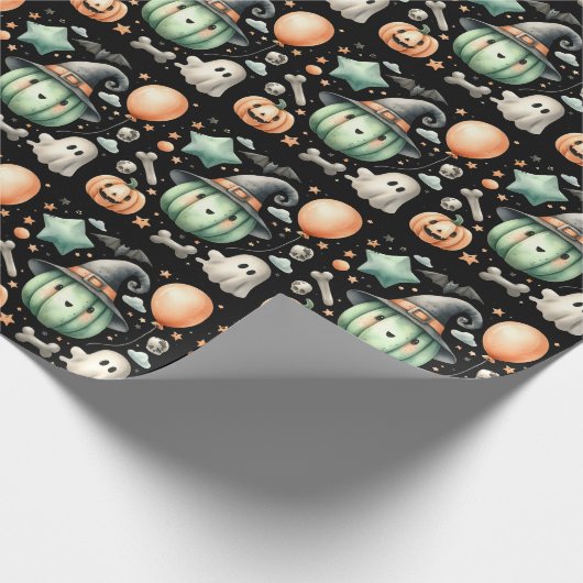 Halloween Spooky eerste Cadeaupapier (Hoek)